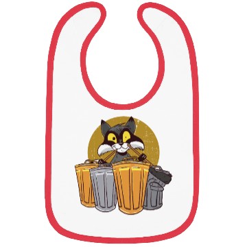 Discover Raccoon Playing Drums Using Trash Cans - Funny Bibs
