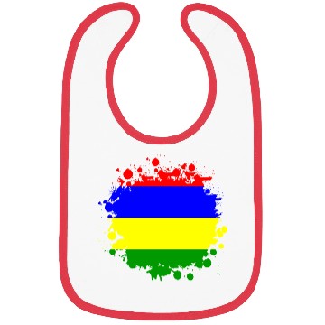 Discover Mauritius blob flag design Bibs