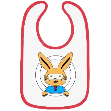 Discover Funny Bunny With Black Mask Bibs