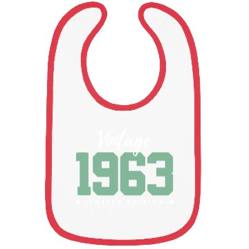 Discover 60 Years Vintage 1963 Retro 60th Birthday Bibs
