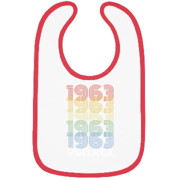 Discover 60 Years Vintage 1963 Retro 60th Birthday Bibs