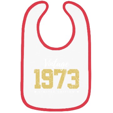Discover 50 Years Vintage 1973 Retro 50th Birthday Bibs