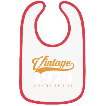Discover 50 Years Vintage 1973 Retro 50th Birthday Bibs