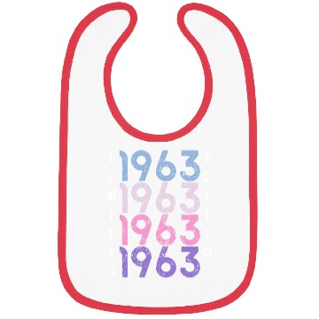 Discover 60 Years Vintage 1963 Retro 60th Birthday Bibs