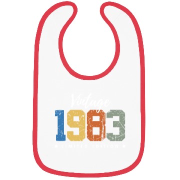 Discover 40 Years Vintage 1983 Retro 40th Birthday Bibs