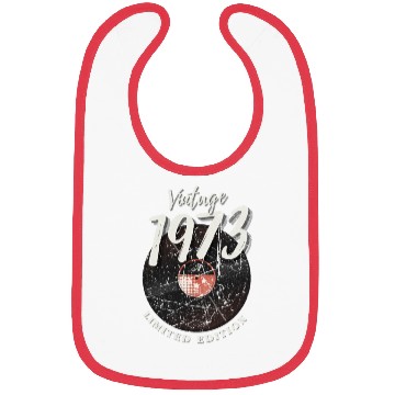 Discover 50 Years Vintage 1973 Retro 50th Birthday Bibs