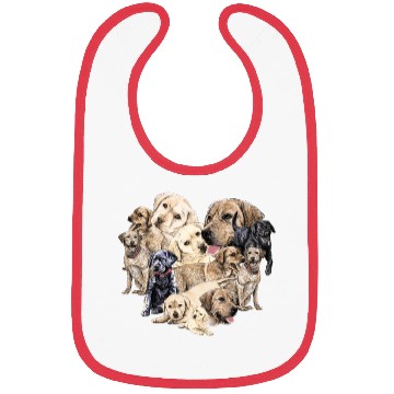 Discover Labrador Valentines Day Dog Lover Heart Bibs