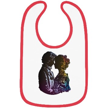 Discover Sweet Couple's Intimate Embrace, Valentine's Bibs