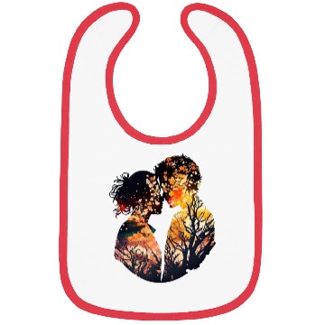 Discover Sweet Couple's Tender Embrace, Valentine's Bibs