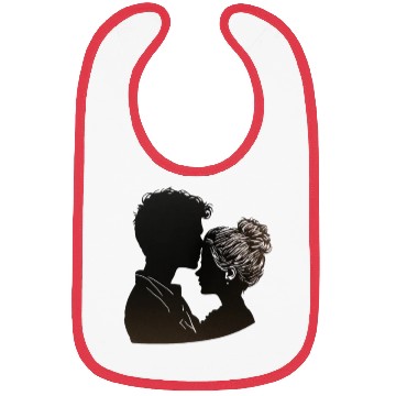 Discover Sweet Couple's Intimate Embrace, Valentine's Bibs