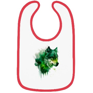 Discover Green wolf Bibs