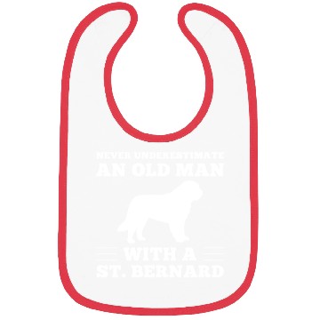 Discover Never Underestimate An Old Man Saint Bernard Bibs