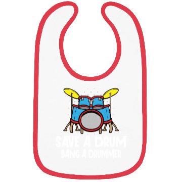 Discover Drummer Drums Music Drum Set Drumming Bibs