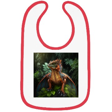 Discover red dragon Bibs