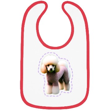 Discover Poodle dog potrait | poodle potrait | pet potrait Bibs