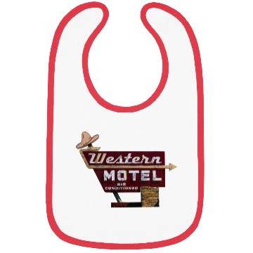 Discover Route 66 Neon Western Motel Bethany Oklahoma Bibs