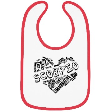 Discover Scorpio Heart Word Cloud Doodle Astrology Zodiac S Bibs