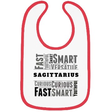 Discover Sagittarius Zodiac Star Sign Word Cloud Square Mon Bibs