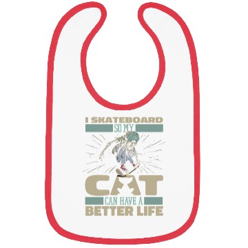 Discover Skateboard Skater Cat Bibs