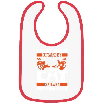 Discover Bass Guitar Bassist Cat Bibs