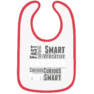Discover Taurus Zodiac Star Sign Word Cloud Square Monochro Bibs