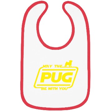 Discover May the Pug Be with you Bibs