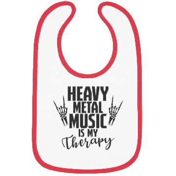 Discover Heavy Metal Music is my Therapy Music Band Bibs