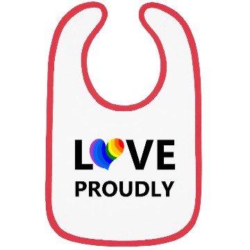 Discover Love Proudly Heart Bibs