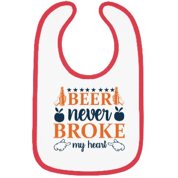 Discover Beer Never Broke My Hearth Bibs