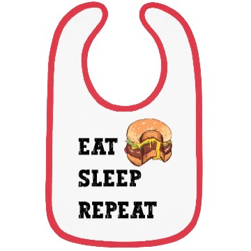Discover Eat Sleep Repeat Burgers Bibs