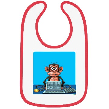 Discover programmer monkey Bibs