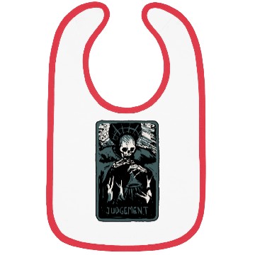 Discover Judgement Skeleton Skull Tarot Card Bibs