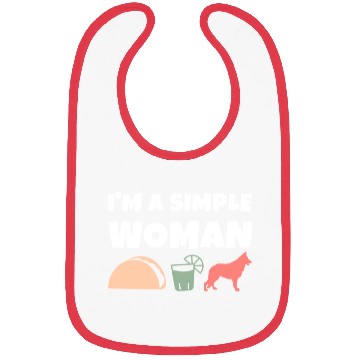 Discover I'm A Simple Woman Tacos Tequila German Shepherd Bibs