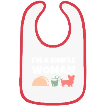 Discover I'm A Simple Woman Tacos Tequila Yorkshire Terrier Bibs