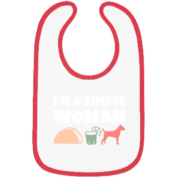 Discover I'm A Simple Woman Tacos Tequila Jack Russell Bibs