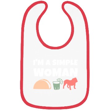 Discover I'm A Simple Woman Tacos Tequila English Bulldog Bibs