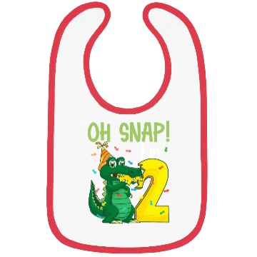Discover Oh Snap I'm 2 Crocodile 2nd Birthday Alligator Bibs
