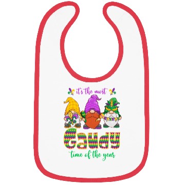 Discover Gaudy Time 0f The Year Gnomes Fleur de lis Bibs