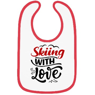 Discover Skiing With Love - Snowboarding Lovers Bibs