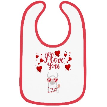 Discover I love you with cute llama Bibs