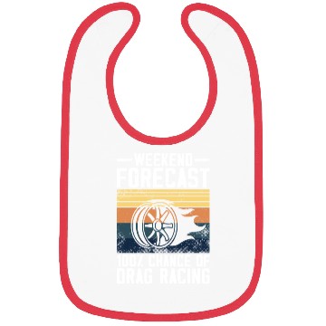 Discover Drag Racing Race Car Retro Vintage Bibs