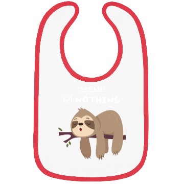 Discover To Do List Nothing Sloth Sleep Bibs