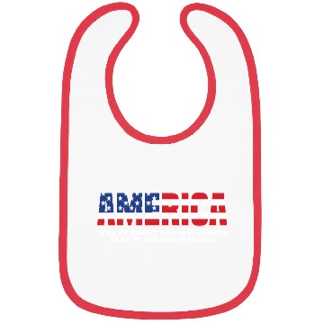 Discover America Will Be Great Again Black Bibs