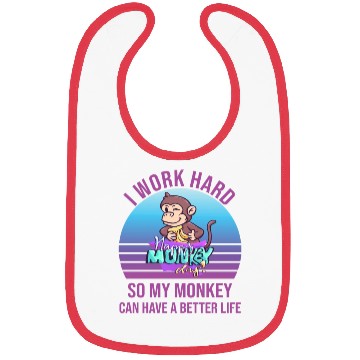 Discover working monkey monkeys office saying Bibs
