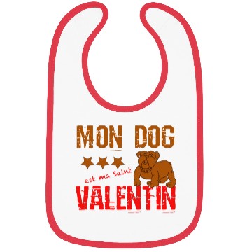 Discover Copy of Copy of my dog is my valentine day 2022776 Bibs