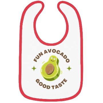 Discover fun avocado good taste,Facial Expression Cartoon Bibs