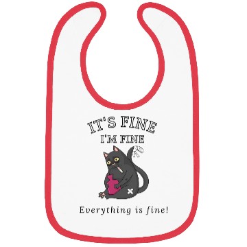 Discover Women's I'm Fine Everything is Fine Bibs