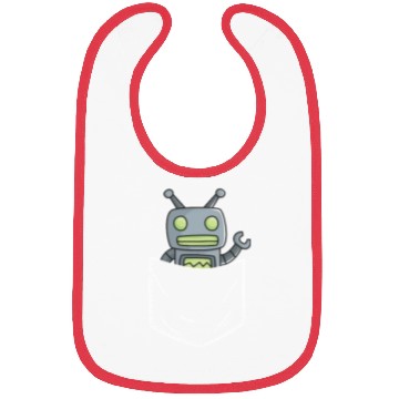 Discover Robot Pocket Bibs