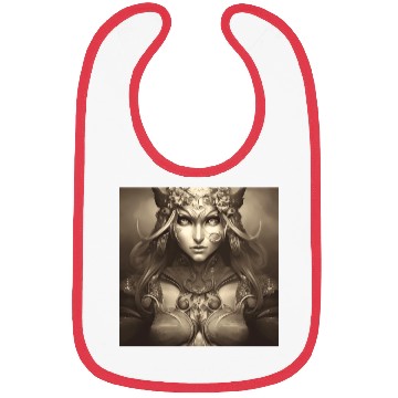 Discover Warrior princess wearing gothic plate dark fantasy Bibs