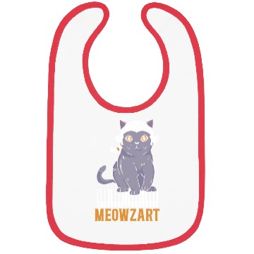 Discover Meowzart Piano Cat Musician Musical Pianist Music Bibs